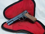 Very Nice 1966 Belgium Browning Hi Power T Series In Pouch - 1 of 15