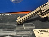 New In Box Unfired Colt Single Action Army 38 Special Custom Shop Nickel Finish - 2 of 15