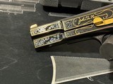 New in Box Gold Inlaid and Engraved Browning Hi Power 150th Anniversary Edition - 6 of 10