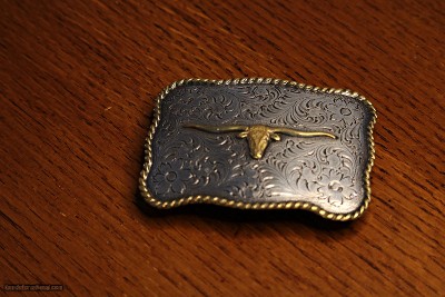Montana Silversmith Bold Engraved Scalloped Buckle With Longhorn From The Kirschen Collection NEW A6