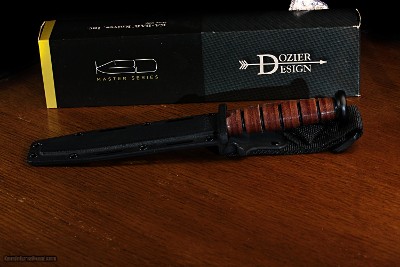 KA Bar smooth edge Leather handle K2 New Master Grade