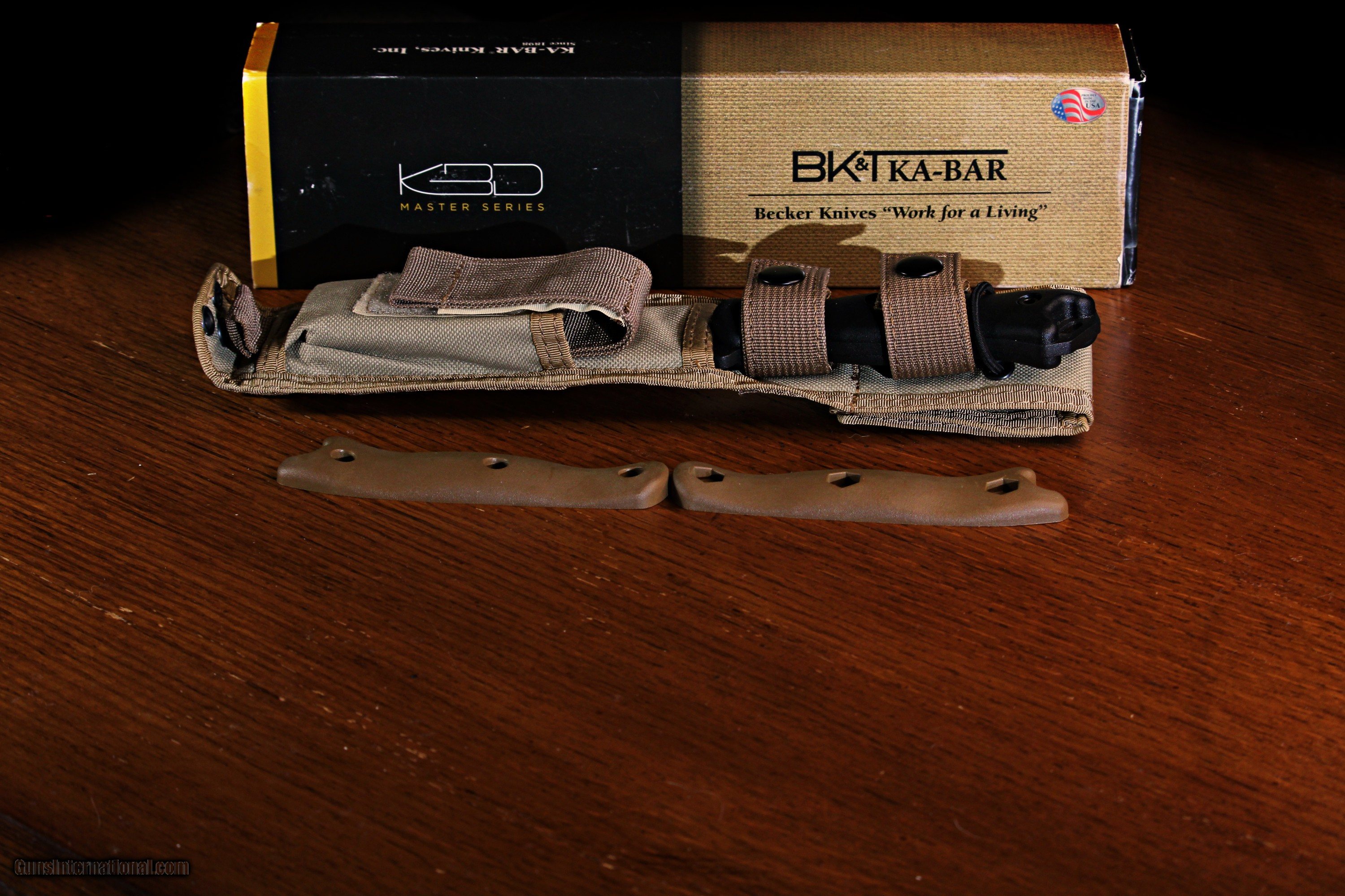  KaBar BK-16 Short Drop Point Two grips, sheath, K-4 New -img-1