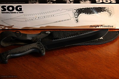 NEW SOG Jungle Primitive Knife F03T N Kirschen Collection