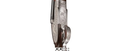 Fantastic M. Ghidini Signed Master Engraved .410 Bore Abbiatico & Salvinelli Famars Venus Grade Side Lock with Case & Accessories - Image 5 of 6