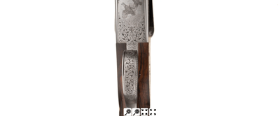 Fantastic M. Ghidini Signed Master Engraved .410 Bore Abbiatico & Salvinelli Famars Venus Grade Side Lock with Case & Accessories - Image 4 of 6