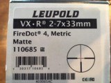 Leupold VX-R 2-7x33mm FIREDOT Matte Scope excellent $350 - 2 of 2