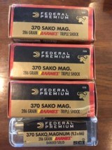 Federal Premium 370 Sako Mag 3 boxes 286 Gr Barnes Triple Shock, 1 box 286 Gr Banded Solid All four $120 - 1 of 1