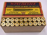 Winchester Super Speed 30 W.C.F. (30-30) S.P. 1945 Olin Box - 7 of 9