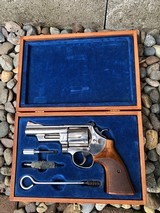 S&W Mod 57 4” Nickel in original case - 1 of 5