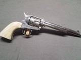Colt 1st Gen Old Engraved Carved Ivory Grips 45 LC - 2 of 22