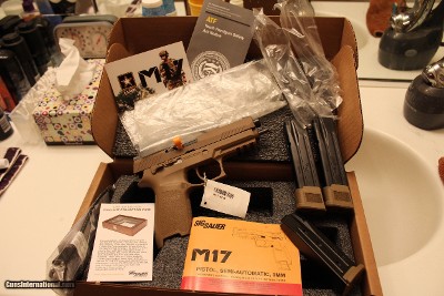 SIG SAUER M17 COMMEMORATIVE P320F M17 COMMEMORATIVE EDITION 9MM # 4018 out of 5000 MADE ONLY... AWSOME COLLECTABLE......