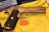 1989 COLT 1911 45 ACP. GOLD CUP NATIONAL MATCH ENHANCED,,, WITH ALL FACTORY BOX AND CASE AND PAPER WORK ONE OWNER SUPER COLLECTABLE AWSOME ALL O.E.M. - 12 of 13