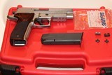 SIG SAUER P226 ELITE, 9MM MADE IN GERMANY W/FACTORY ROSEWOOD GRIPS, W/TWO SET OF SIGHTS ONE FACTORY MAGAZINE W/FACTORY RED BOX,,, MINT - 1 of 12