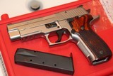 SIG SAUER P226 ELITE, 9MM MADE IN GERMANY W/FACTORY ROSEWOOD GRIPS, W/TWO SET OF SIGHTS ONE FACTORY MAGAZINE W/FACTORY RED BOX,,, MINT - 2 of 12
