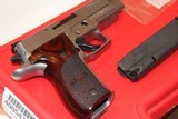 SIG SAUER P226 ELITE, 9MM MADE IN GERMANY W/FACTORY ROSEWOOD GRIPS, W/TWO SET OF SIGHTS ONE FACTORY MAGAZINE W/FACTORY RED BOX,,, MINT - 10 of 12