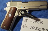 1970 .38 Super Satin Nickel Colt Combat Commander Mint Condition - 1 of 15