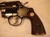 Colt Official Police .22Caliber 6" BBl. MFG 1953 Excellent in Original box Test target, Brush Handling the Handgun - 1 of 13