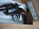 Rare USFA Bisley SA Revolver .45Colt Turnbull Bone Case colors Dome Blue 4 3/4" BBl. new unfired Walnut stocks No Box - 13 of 15