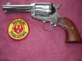 Ruger Vaquero Bright Stainless in .44/40 Win.4 5/8"BBl. MFG 1996? Mint All original with 2-piece Walnut stocks - 1 of 8