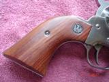 Ruger Vaquero Bright Stainless in .44/40 Win.4 5/8"BBl. MFG 1996? Mint All original with 2-piece Walnut stocks - 4 of 8
