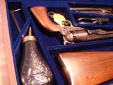 Colt
US Cavalry 200th Anniversary 2- Gun Set MFG 1977 Walnut Case, Colt 1860 Army Percussion Revolvers all Accoutrements, Unfired As New - 3 of 12