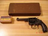S&W Lady Smith l st. Model .22 hand Ejector M-frame Blue 3" BBl.
MFG1902 Excellent In Original Box Hard Rubber Grips - 1 of 15