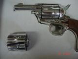 Colt SAA Sheriff's Mod. P-1933* Bright Nickel Dual Cyl. .44/40 Win/.44 Spec. NIC MFG 1980 3" BBl. As New Unfired Hard to find - 8 of 12