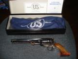 Rare USFA 1851 US Navy Revolver .36Cal. Percussion 7 1/2" Oct bbl. NIB Smooth walnut Stocks Original Box Etc. Very Fee Made! - 1 of 15