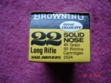 Vintage Browning .22 Lr. Nail Drivers Rim-Fire Ctgs.
New Box of 50 Ctgs Circa 1960-70's - 5 of 6