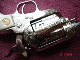 Colt Mod. P-1933 Factory Engraved Sheriff's Model Bright Nickel A Engraved Factory Ivory 2 piece blind Stocks3 mfg 1983 .44 Special New Unfired - 8 of 15