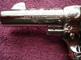 Colt Mod. P-1933 Factory Engraved Sheriff's Model Bright Nickel A Engraved Factory Ivory 2 piece blind Stocks3 mfg 1983 .44 Special New Unfired - 6 of 15