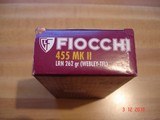 Hard to Find .455 Eley (455 MK II) MFG by Fiocchi 262 Gr. Lead Round Nose Ctgs. Box of 50 center fire Ctgs. - 3 of 6