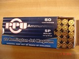 Hard to Find .22 Remington Jet Ctgs by Prvi-partizan 50 Round Boxes
45 Gr. Jacketed soft points. - 4 of 5