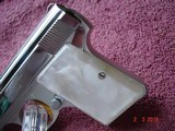 Browning Baby Light weight .25 ACP, Pistol Mint Looks New Unfired? MFG 1968 Bright Nickel Faux. Pearl Stocks 2" BBl. - 3 of 9
