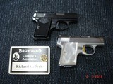 Browning Baby Light weight .25 ACP, Pistol Mint Looks New Unfired? MFG 1968 Bright Nickel Faux. Pearl Stocks 2" BBl. - 8 of 9