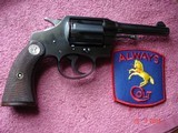 Colt Pre-War Police Positive Special Blue Mint Over all Original Condition 4"BBl. .38 Spec.Checkered Walnut Stocks Silver Medallions MFG 1928 - 4 of 14