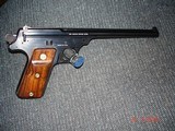Very Rare S&W
4th Model Straight Line Single Shot 10"BBl Target Pistol .22LR Blue MFG 1929? 1 of 1870 made Excellent Original Over all Walnut st - 6 of 15