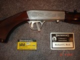 Browning .22 semi-auto takedown .22LR Grade II Rifle Mint in original box MFG 1987 Dark Fancy Walnut ,Great Hand chased Engraving - 5 of 15