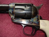 USFA Premium SA B&C 7 1/2"BBl.
.45 Colt
Excellent in Box , papers ,Sock Original Blk. Stocks and a Beautiful
Set of Elk Stags Stocks. - 10 of 13