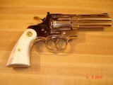 Colt Python 4"BBl. Bright Nickel MFG 1976 Excellent,Two sets of Grips Super Vintage Python - 2 of 15
