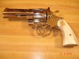 Colt Python 4"BBl. Bright Nickel MFG 1976 Excellent,Two sets of Grips Super Vintage Python - 1 of 15