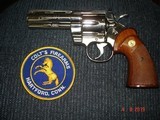 Colt Python 4"BBl. Bright Nickel MFG 1976 Excellent,Two sets of Grips Super Vintage Python - 10 of 15
