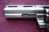 Colt Python Stainless Steel MFG 1992 4"BBl. .357Mag. As New looks unfired Target Coco Bolo Stocks Gold Medallions - 3 of 14