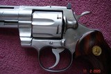 Colt Python Stainless Steel MFG 1992 4"BBl. .357Mag. As New looks unfired Target Coco Bolo Stocks Gold Medallions - 2 of 14