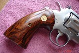 Colt Python Stainless Steel MFG 1992 4"BBl. .357Mag. As New looks unfired Target Coco Bolo Stocks Gold Medallions - 4 of 14