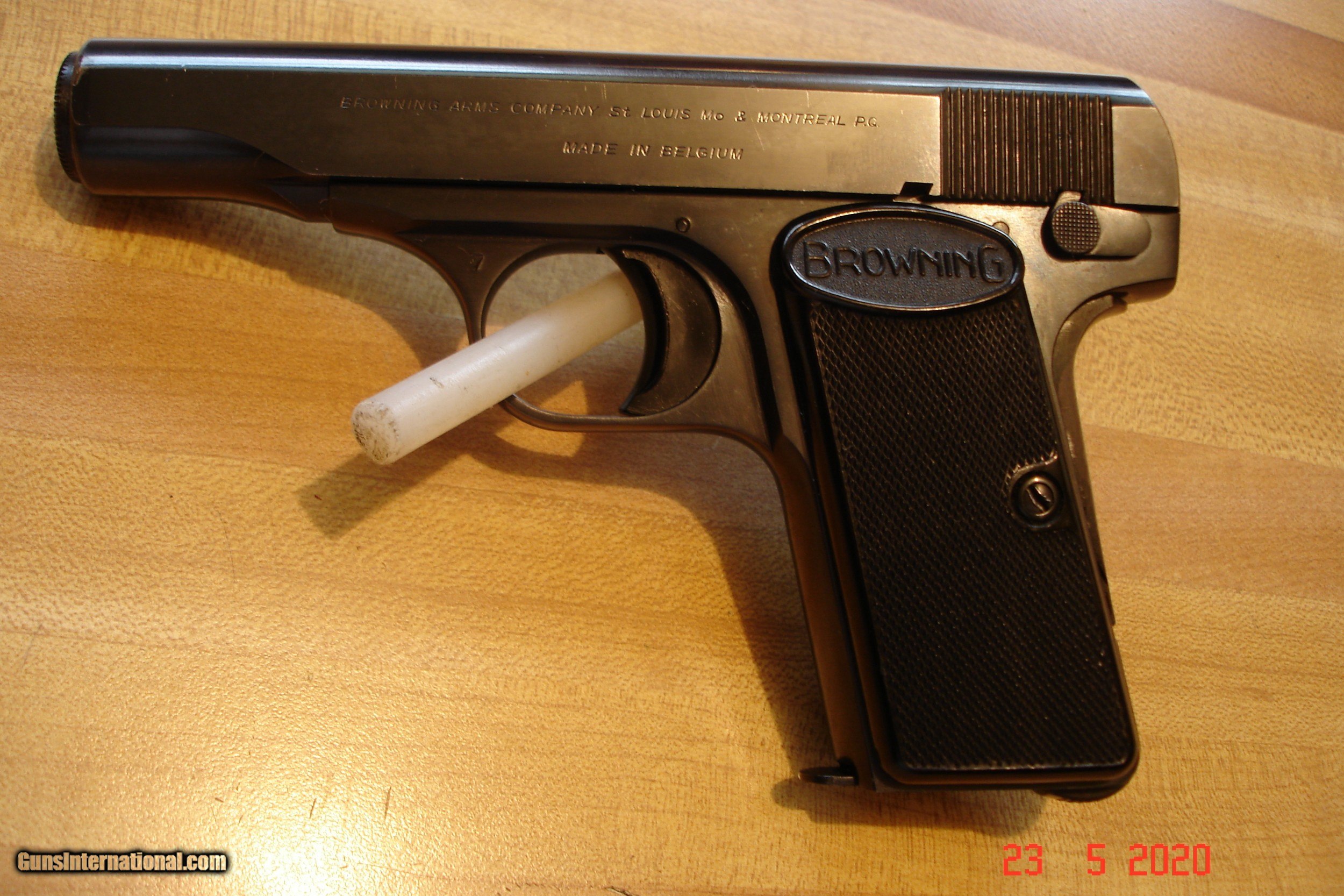 Browning Model 1955 380 Acp Semi Auto Pistol Mfg 1968 314bbl Excellent Over All Black 1908