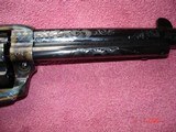 Rare USFA 15th. Anniversary edition 1 of 15 .45 Colt Factory Engraved Full Coverage 5 1/2"BBl.Blue & Case Walnut Stocks NIB #4 - 7 of 20