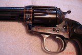 Rare Consecutive set, Spec. Order Bisley SA , 4 3/4"BBls. .45 Colt cal. Armory Blue Turnbull case colors Spec. Engraving Black Stocks NIB - 6 of 16
