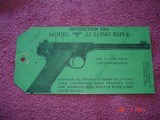 Hi-Standard Mod. B Type II semi-auto
pistol MFG 1941
New Haven Ct Mint in its Original Box, Instruction
Tag & targets. - 7 of 16