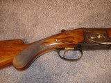 Browning Superposed GD 1 Upgrade 1965 12Ga. 28" Game Scene Engraved with Gold Inlays by Bill Mains Excellent
Round Butt long tang - 12 of 20